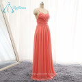 Beautiful New Fashion Style Chiffon Pleat Long Bridesmaid Dress